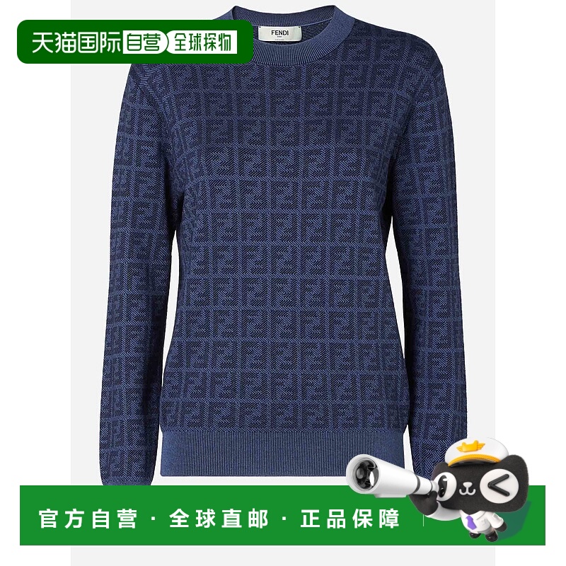 1h可退 FENDI 女士针织衫 FZXE39AYM1F1UKI SS2026 蓝色长袖
