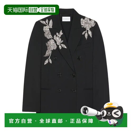 GIVENCHY 女士西服 BW30QS100H001 SS2026 黑色西装外套 长袖上衣