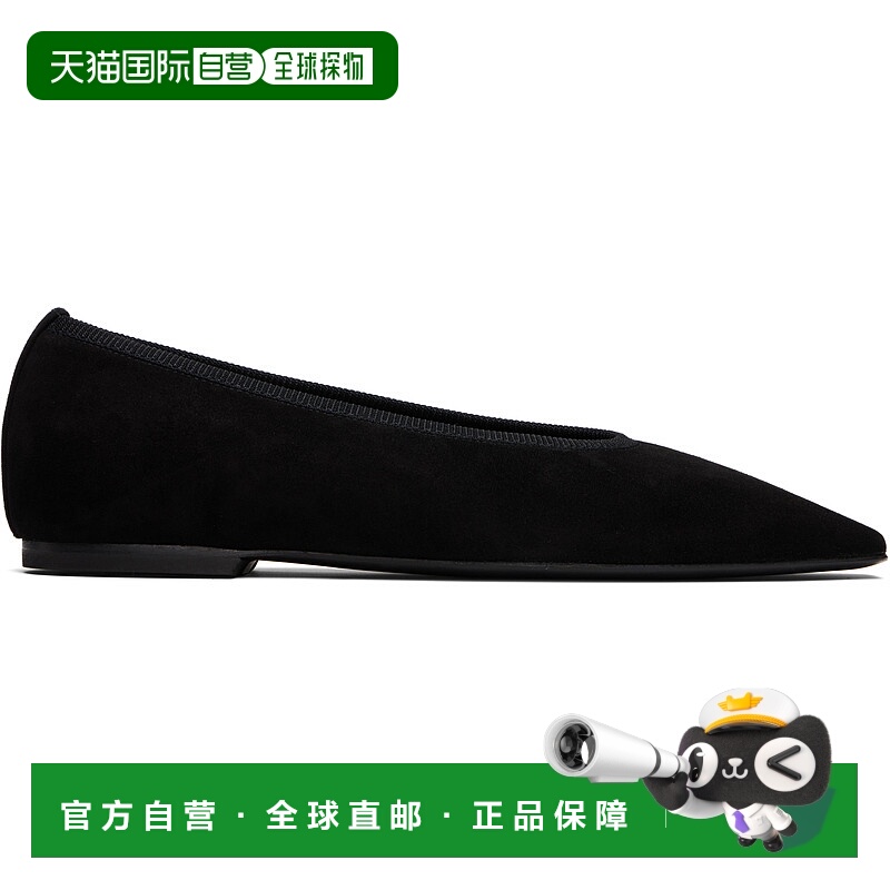 1h可退 潮奢 TOTÊME 女士 黑色 Minimalist Suede 芭蕾鞋 252WAS0