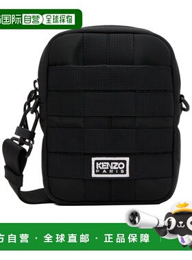 KENZO 男士斜挎包 FG55SA218F2099 SS2026 黑色 Kenzo Paris 单肩