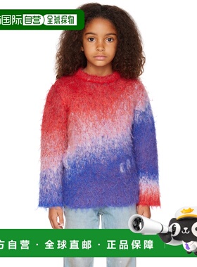 1h可退 潮奢 Erl 女童 蓝色 & 红色渐变儿童毛衣童装 ERL06KN005