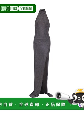 BALMAIN 女士连体裤 FF1RP149JK66EAC AW2025 灰色 挂脖连衣裙