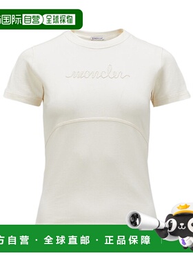 MONCLER 女士T恤 J20938C0001589AIJ034 CO 白色 珠饰短袖T恤