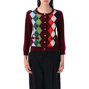 Wool 香港直邮GANNI and 酒红色 AW2025 女士针织衫 K25322720730