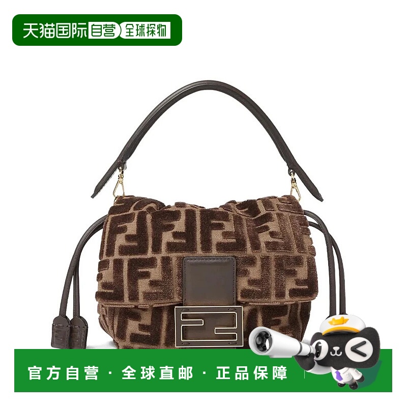 1h可退 FENDI 女士单肩包 8BS105AT1401 AW2025 棕色 Fendi Mothe