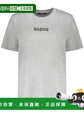 BALMAIN 女士T恤 GF6EF000BB04YEQ AW2025 灰色 圆领T恤