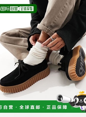 1h可退 潮奢 Clarks 其乐 女士 Torhill Bee 绒面革鞋(黑色)女鞋