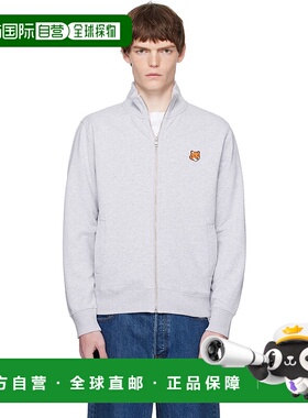 1h可退 潮奢 MAISON KITSUNE 男士 灰色 Fox Head Patch Fullzip