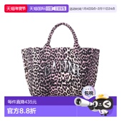 潮奢 XXL GANNI 1h可退 甘尼 女士 豹纹珠片手提包 B211003111433
