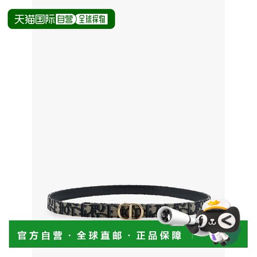DIOR 迪奥 女士 CD 符号皮革帆布皮带 B1012GWJM