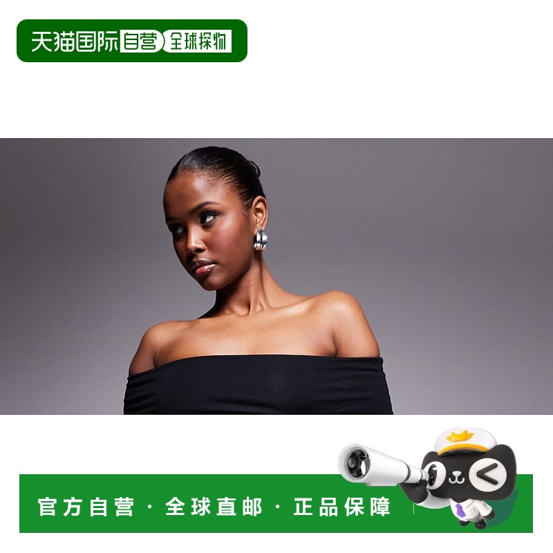 1h可退 潮奢 ASOS 女士 bardot hardware back 设计长袖迷你裁剪(