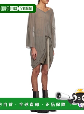 RICK OWENS 男士T恤 RR01E5279JCR34 SS2025 灰色长袖