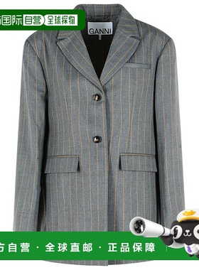 GANNI 女士外套 A1020040202 SS2026 灰色 Ganni Grey Wool Blend