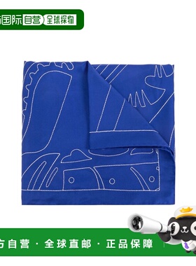 1h可退 潮奢 Burberry 巴宝莉 女士 馬術騎士圖案飾邊圍巾 808074