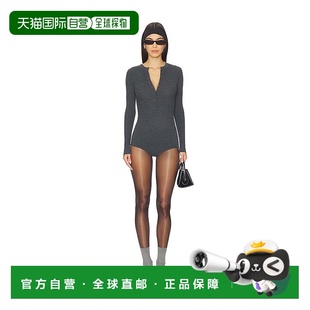 潮奢 灰色羊毛针织连体衣 Self 女士 AW25004TGR Portrait 1h可退