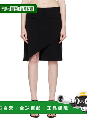1h可退 潮奢 Courreges 女士 黑色 Infinity Pleats 短裙 225CJU2