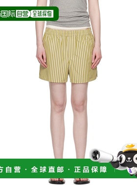 1h可退 潮奢 Ami Paris 女士 卡其色 Cotton Elasticated 短裤 US