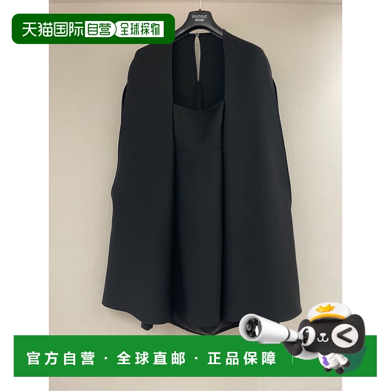 1h可退 VALENTINO 女士大衣 BVAB801CF0NO CO 黑色 无袖连衣裙