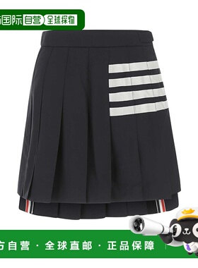 THOM BROWNE 女士半身裙 FGC402V06146415 CO 深蓝色百褶裙a字裙