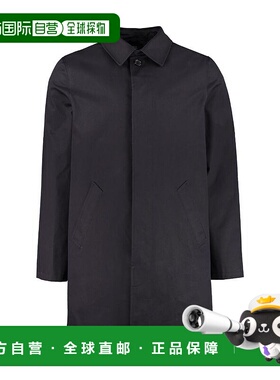 A.P.C. 男士大衣 COZBAH01103IAK CO 蓝色 海军蓝经典单排扣风衣