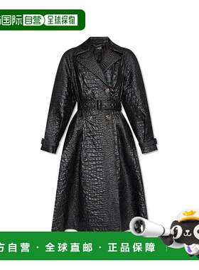 VERSACE 女士外套 10126351A090811B000 AW2023黑色风衣