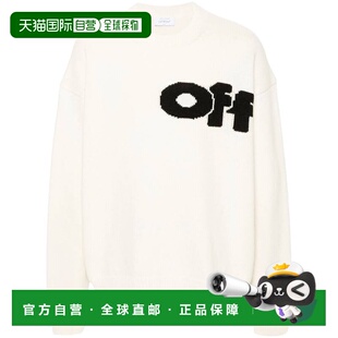 OMHE198F24KNI0010A10 OFF 针织衫 男士 AW2024 WHITE