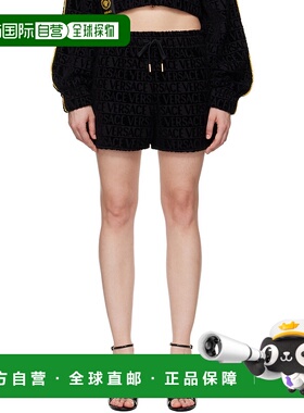 1h可退 潮奢 versace 范思哲 女士 黑色 I ♡ Baroque 短裤 102014