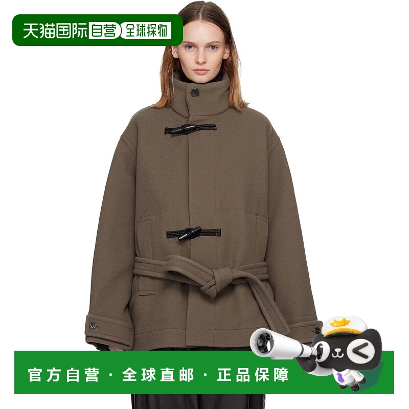 1h可退 潮奢 Lemaire 女士 灰褐色栓扣夹克 CO1113LF1116外套