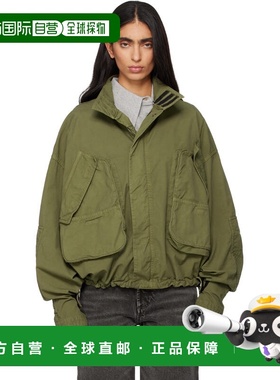 1h可退 潮奢 The Attico 女士 绿色浸染飞行员夹克 260WCB00103CC