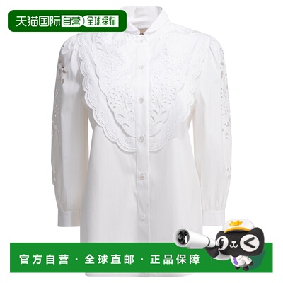 VALENTINO 女士衬衫 8B3AB8209VN0BO SS2026 白色 Embroidered ca