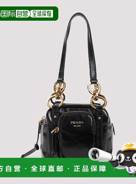 PRADA 女士手提包 1BB137VOOO2CYRF0002 SS2025 黑色斜挎包单肩包