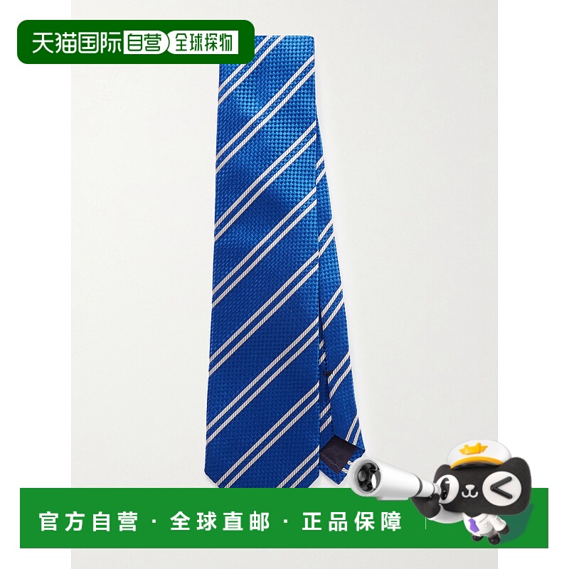 潮奢 Tom Ford 汤姆 福特 男士 8cm 条纹真丝提花领带 STE001S022