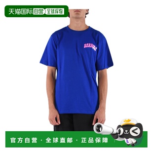 男士 蓝色徽标 T恤 AW2023 短袖 F3BWUATH162BW013 BARROW