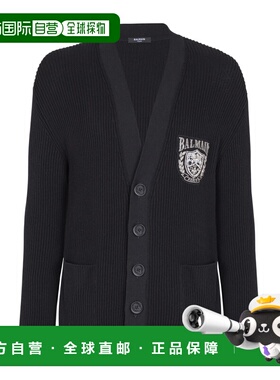 BALMAIN 男士针织衫 GH1KL00746KJ0PA SS2026 黑色 棉质筒状针织