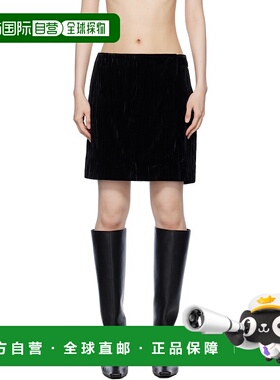 1h可退 潮奢 HOLZWEILER 女士 黑色 Cygnet Velvet 短裙 20852