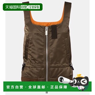 女士 Sacai 高科技拉链背心上衣 green绿色 1h可退 舒适时尚 潮奢