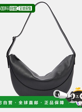 1h可退 潮奢 The Row 女士 Jouve 皮革斜挎包 black黑色 舒适时尚