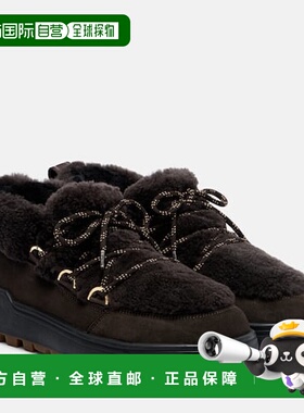 1h可退 潮奢 bogner 博格纳 女士 Chamonix 皮毛饰边绒面革短靴
