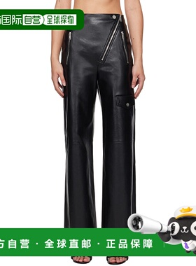 1h可退 潮奢 Nanushka 女士 黑色 Hayes 皮革长裤 NW24FWPA453