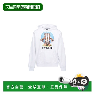 MOSCHINO 男士卫衣 171670281001 AW2023 白色 TEDDY PRINT SWEAT