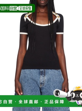BALMAIN 女士衬衫 DF1EF102JH30EEI AW2024 黑色 TOP