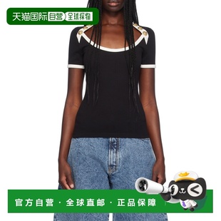 黑色 BALMAIN AW2024 DF1EF102JH30EEI TOP 女士衬衫