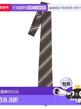 1h可退 潮奢 Saint Laurent 圣罗兰 男士 條紋寬領帶 8250413Y002