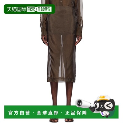 1h可退 潮奢 The Frankie Shop 女士 棕色 Peri Sheer 半身裙 SKF