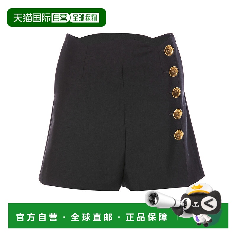 1h可退 GIVENCHY 女士短裤 BW515F100H001 SS2025 黑色纪梵希羊毛