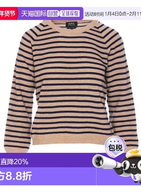 A.P.C. 女士卫衣 WVBBWF23276TBI 黑色 条纹针织套衫毛衣