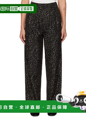 1h可退 潮奢 Bode 女士 黑色 Glitter Murray 长裤 WRF24BT043
