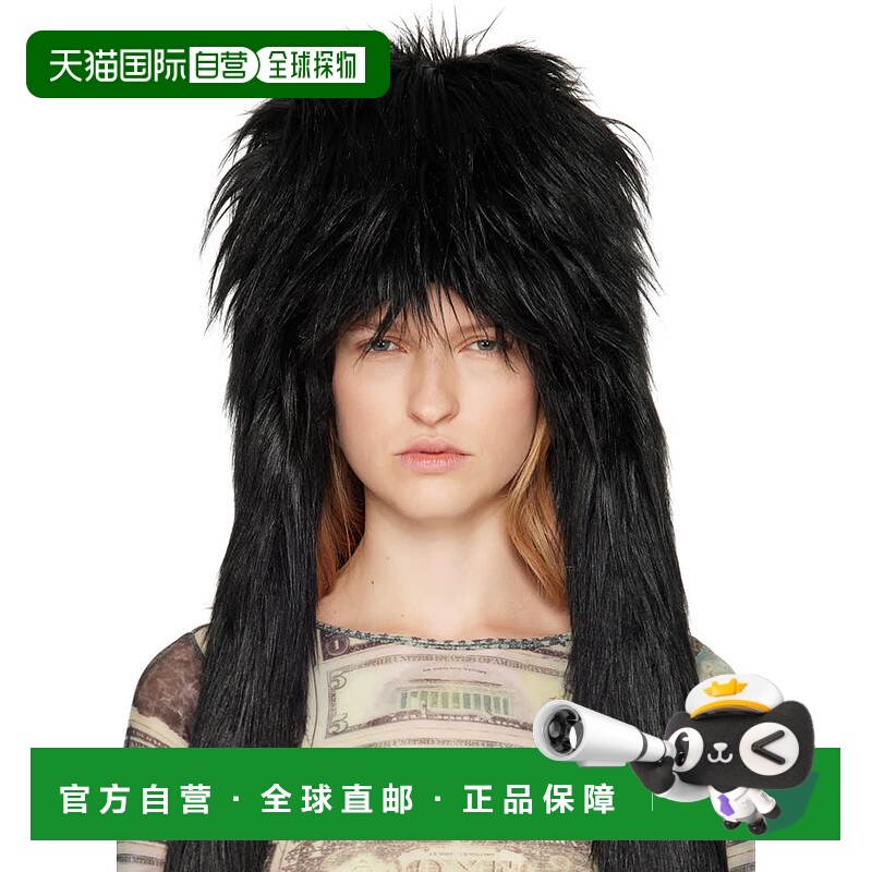 1h可退 潮奢 Vaquera 女士 黑色 Furry 飞行员帽 VAQ08K815耳罩