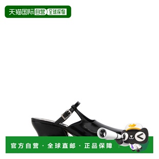 罗意威 LOEWE 女士 Onda LOND379X05BL 1h可退 黑色皮质凉拖 潮奢
