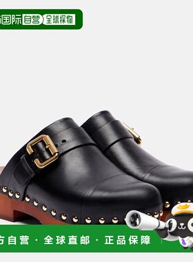 1h可退 潮奢 Chloe 蔻依 女士 Jeannette 精饰皮质木屐拖鞋半拖鞋